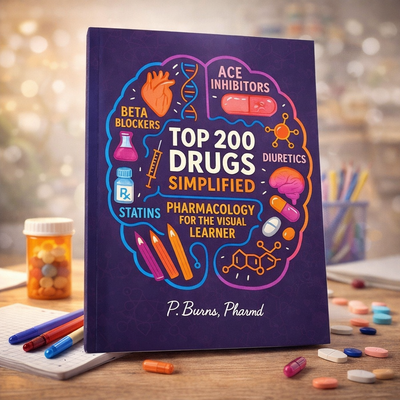 Top 200 Drugs Simplified Pharmacology Coloring Book and Study Guide