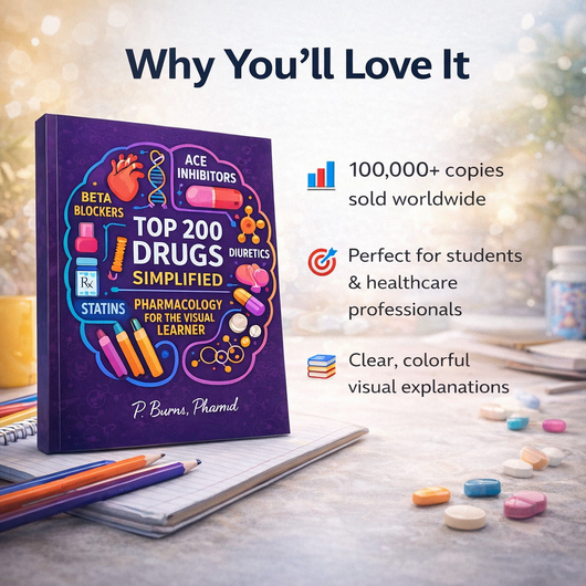 Top 200 Drugs Simplified Pharmacology Coloring Book and Study Guide