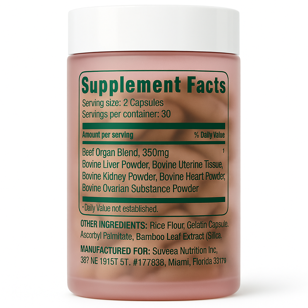 Suvéea BiFi Primal Beef Organ Capsules