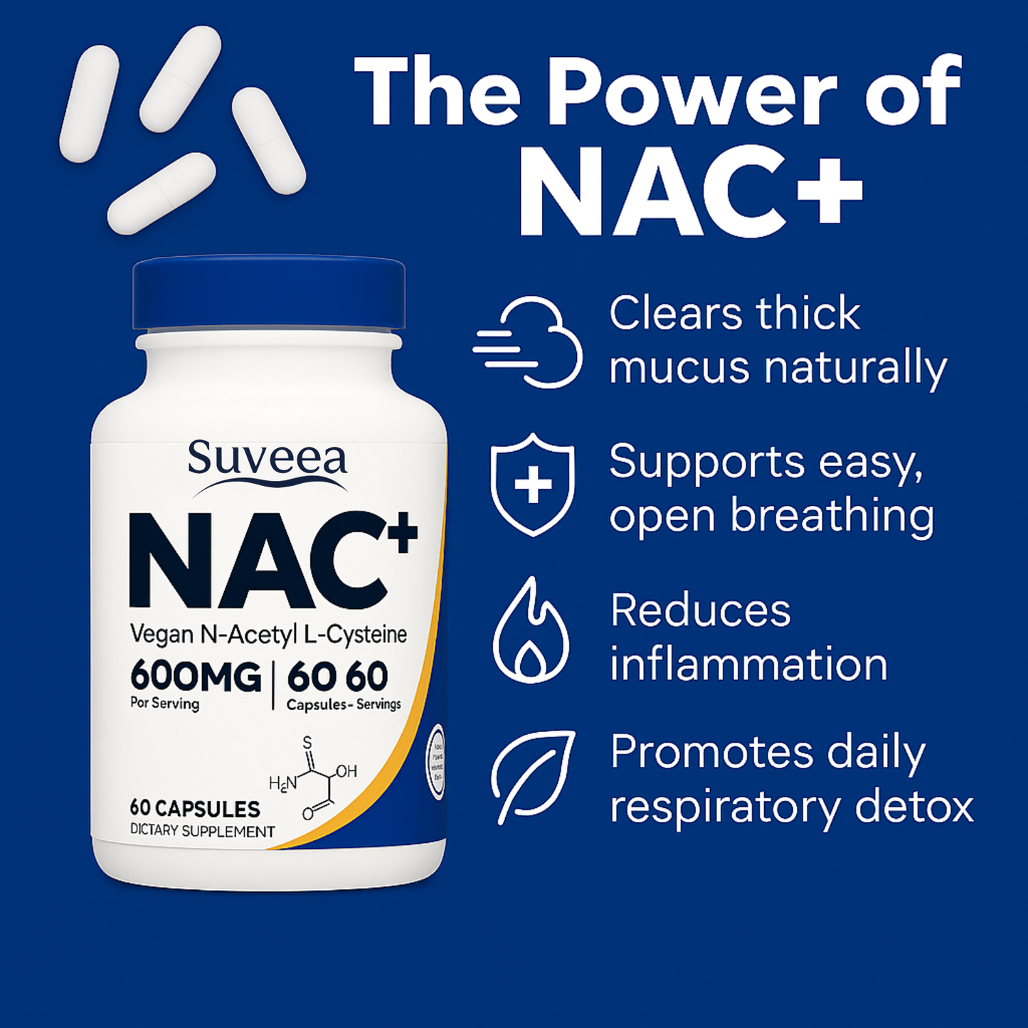 Suvéea N-Acetyl L-Cysteine (NAC) Capsules