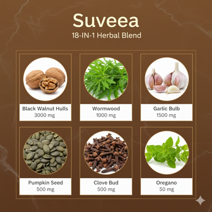 Suveea Black Walnut Wormwood Clove Capsules
