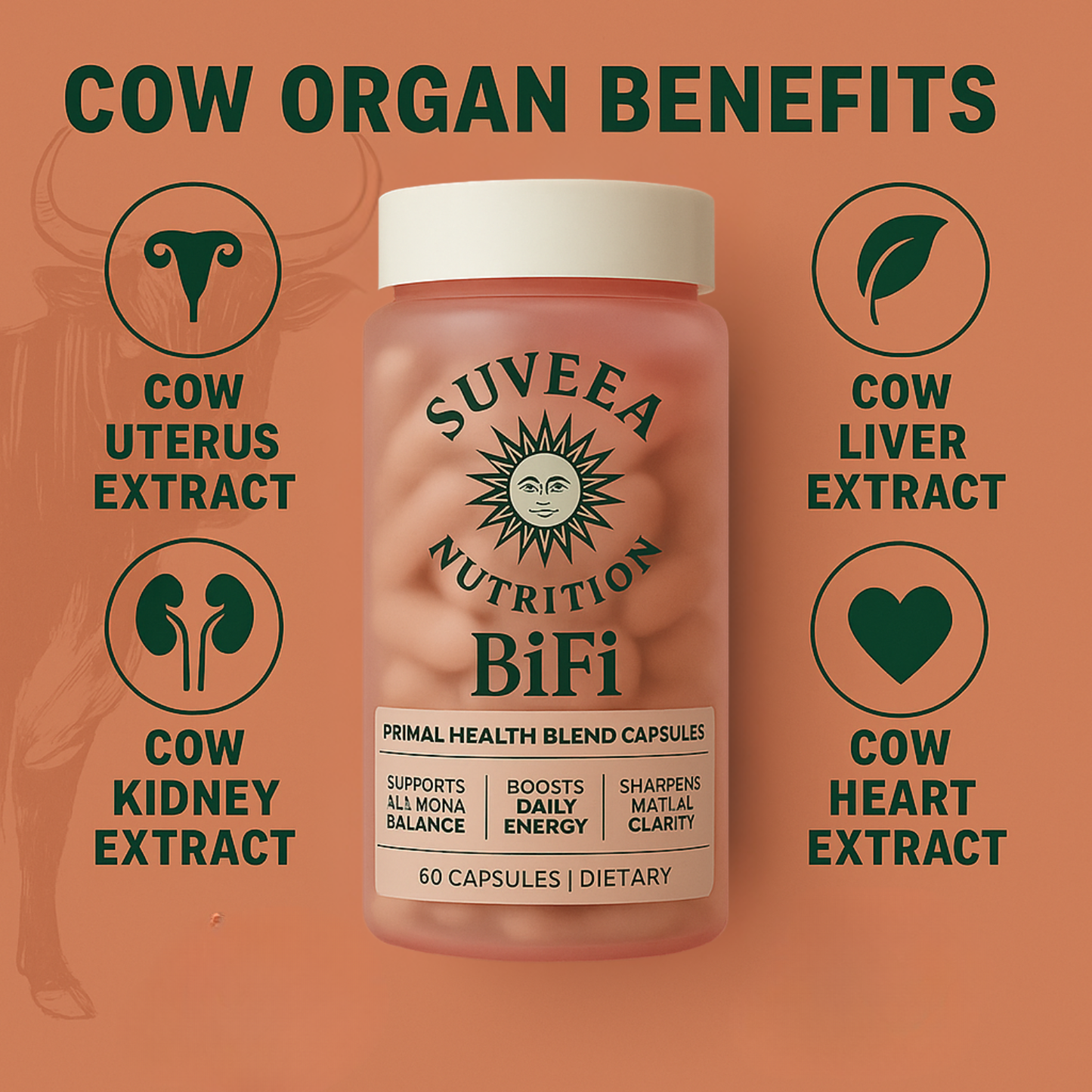 Suvéea BiFi Primal Beef Organ Capsules