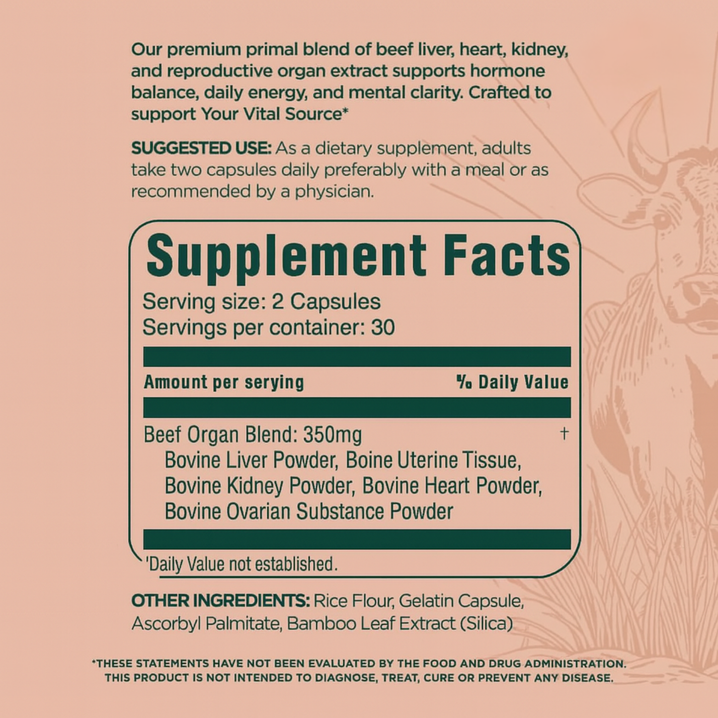 Suvéea BiFi Primal Beef Organ Capsules