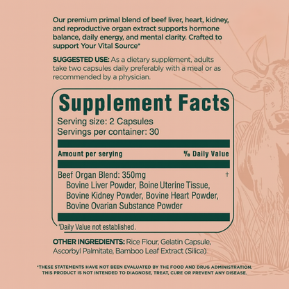 Suvéea BiFi Primal Beef Organ Capsules
